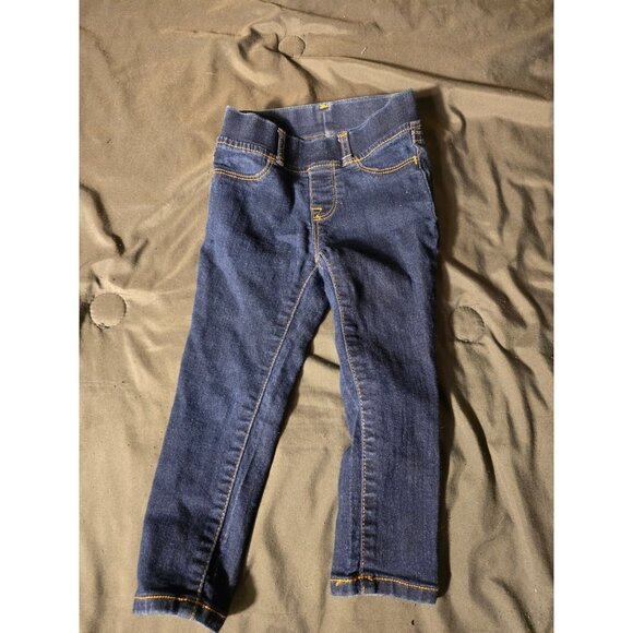 Gap Girls Denim Jeans Jeggings Stretch Size 2T Dark Wash Stretch - Picture 1 of 1